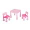 NEW BABY Detský stolík a stoličky 3v1 MAMUT - ružové