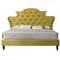 KONDELA Luxusná posteľ , zlatá Velvet látka , 180x200 , REINA