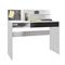 KONDELA PC stôl s magnetickou tabuľou , biela/čierna, IMAN