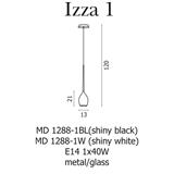 AZZARDO Závesné svietidlo IZZA 1 Pendant olive AZ1220