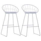VIDAXL Barové stoličky 2 ks , biele , umelá koža 247277
