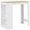 VIDAXL Barový stôl s poličkou biely 110x50x103 cm 280215