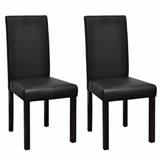 Stolička jedálenská VIDAXL Jedálenské stoličky z umelej kože 2 ks čierne 60585