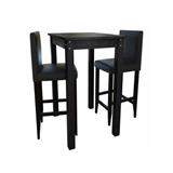VIDAXL Barový stôl s 2 barovými stoličkami , čierny 160726