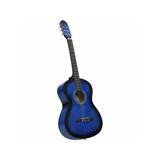 VIDAXL Klasická gitara pre začiatočníkov modrá 4/4 39 " lipové drevo 70108
