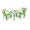 INLEA4FUN 2 stoličky , 1 stolík - Zelená