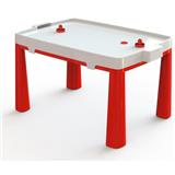 INLEA4FUN Umelohmotný stolík pre deti so vzdušným hokejom EMMA - červený