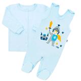 NEW BABY 2-dielna dojčenská bavlnená súpravička Knight Modrá 74 6-9m