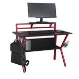 KONDELA PC stôl / herný , červená / čierna , TABER