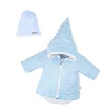 NICOL Zimný dojčenský kabátik s čiapočkou Kids Winter Modrá 56 0-3m