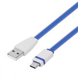 TB TOUCH USB-C/USB-A plochý kabel , 1m , modrý