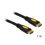 DELOCK Cable High Speed HDMI with Ethernet - HDMI-A male - 4K 1m 82584