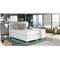 NABBI Avellino 160 čalúnená manželská posteľ s úložným priestorom biela