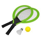 RULYT Set na plážové hry tenis / badminton 2xraketa , soft loptička , badm . Košík , zelená