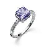 OLIVER WEBER Strieborný prsteň s krištáľmi Swarovski Baia violet 52 mm