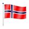 FLAGMASTER Vlajkový stožiar vrátane vlajky Nórsko - 650 cm