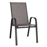KONDELA Stohovateľná stolička , hnedý melír / hnedá , ALDERA