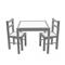 NEW BABY PRIMA detský drevený stôl so stoličkami - Sivý