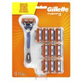 GILLETTE Fusion 5 holiaci strojček s náhradnými žiletkami pre mužov jednou hlavicou 1 ks plus náhradné hlavice 10
