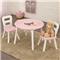 KIDKRAFT Set stůl a 2 židle růžovobílý