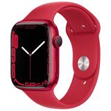 Apple Watch Series 7 45mm Červený hliník s červeným športovým remienkom