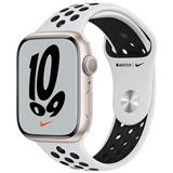 Apple Watch Series 7 45mm Nike Hviezdne biely hliník s platinovým/čiernym športovým remienkom
