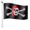 FLAGMASTER Vlajkový stožiar vrátane pirátskej vlajky - 650 cm