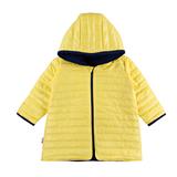EEVI Detská prechodová , prešívaná bunda s kapucňou - žltá