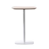 Stoly barové KONDELA Barový stôl , dub / biela , MDF/kov, priemer 60 cm , HARLOV