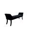 KONDELA Dizajnová lavica , čierna Velvet látka / kaučukové drevo , 160 cm , HEMY TYP 1