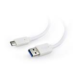 GEMBIRD Kabel CABLEXPERT USB 3.0 A - USB-C M / , 1m, bílý