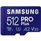 SAMSUNG Micro SDXC PRO plus 512 GB UHS-I U3 160R/120W SD adaptér MB-MD512KA/EU
