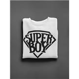KIDSBEE Štýlová detská chlapčenská mikina Super Boy - biela