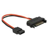 DELOCK Cable Power SATA 15 pin plug > Slim 6 receptacle 10 cm 84873