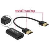 DELOCK Adaptér HDMI-A samec > VGA samice kovové pouzdro s 15 cm kabelem 65667