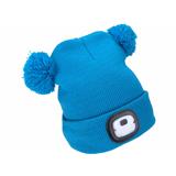 Zimná čiapka EXTOL LIGHT 43459 Čiapka modrá detská s čelovým svetlom , LED 4x25lm, 250mAh Li - ion , nabíjanie cez USB