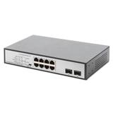 DIGITUS 8 Port Gigabit Switch 8xRJ45 6xPoE plus 2G SFP 180W Support 802.3 af/at/bt DN-95140