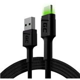 GREEN CELL Kábel GCRay USB - USB-C 120cm, LED podsvietenie AKGCETU00000012