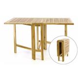 DIVERO Teakový záhradný stôl - skladací - 130 x 65 cm