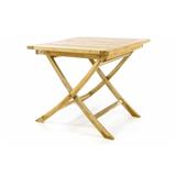 DIVERO Skladací záhradný stolík - teakové drevo neošetrené - 80 cm