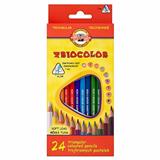 KOH-I-NOOR Trojhranné pastelové ceruzky TR7 24 farieb