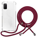 EPICO Nake String Case Samsung Galaxy A41 – biela transparentná / červená 48210101400001