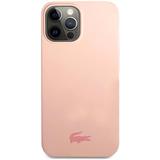 LACOSTE Liquid Silicone Glossy Printing Logo Kryt pre Apple iPhone 13 Pro Pink LCHCP13LSI