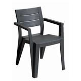 KETER JULIE záhradná stolička , 61,5 x 58,5 79 cm , grafit 17209497