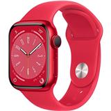 Apple Watch Series 8 41mm Červený hliník s červeným športovým remienkom