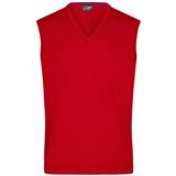 JAMES & NICHOLSON Pánsky sveter bez rukávov JN657 - Červená | XL
