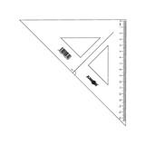 Junior - Pravítko trojuholník s ryskou 16 cm , transparentné voľne balené