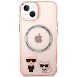 LAGERFELD MagSafe Kompatibilný Kryt Karl and Choupette pre iPhone 14 Plus Pink KLHMP14MHKCP