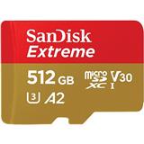 SANDISK microSDXC 512 GB Extreme plus Rescue PRO Deluxe SD adaptér SDSQXAV-512G-GN6MA