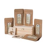 CISTEDREVO Darčeková drevená krabička - Čajové letné osvieženie